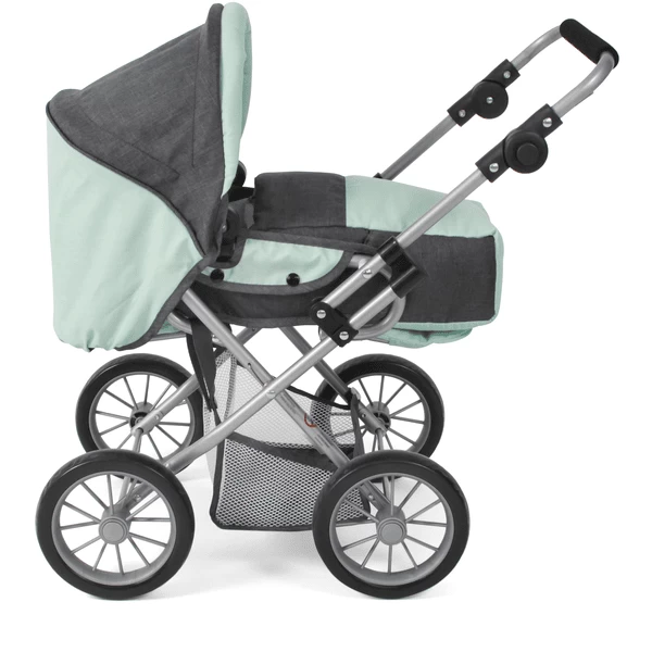 BAYER CHIC 2000 Combi poppenwagen LENI Melange antraciet-mint BAYER CHIC 2000 Combi Poppenwagen LENI Melange Antraciet-mint -SpeelgoedKorting Winkel bayer chic 2000 combi poppenwagen leni melange antraciet mint a355194 1