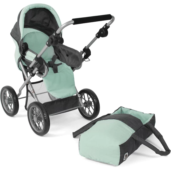 BAYER CHIC 2000 Combi poppenwagen LENI Melange antraciet-mint BAYER CHIC 2000 Combi Poppenwagen LENI Melange Antraciet-mint -SpeelgoedKorting Winkel bayer chic 2000 combi poppenwagen leni melange antraciet mint a355194 3