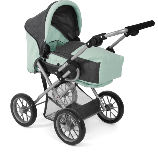 BAYER CHIC 2000 Combi poppenwagen LENI Melange antraciet-mint BAYER CHIC 2000 Combi Poppenwagen LENI Melange Antraciet-mint -SpeelgoedKorting Winkel bayer chic 2000 combi poppenwagen leni melange antraciet mint a355194