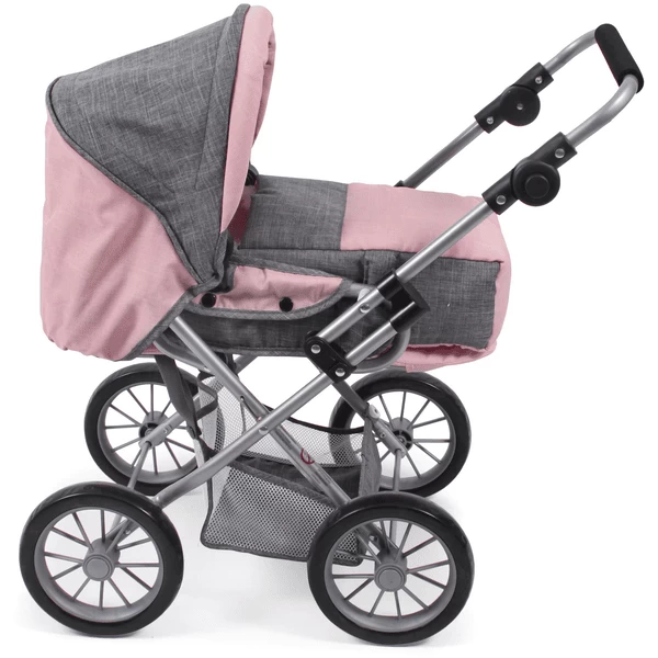 BAYER CHIC 2000 Combi poppenwagen LENI Melange grijs-roze BAYER CHIC 2000 Combi Poppenwagen LENI Melange Grijs-roze -SpeelgoedKorting Winkel bayer chic 2000 combi poppenwagen leni melange grijs roze a355163 1