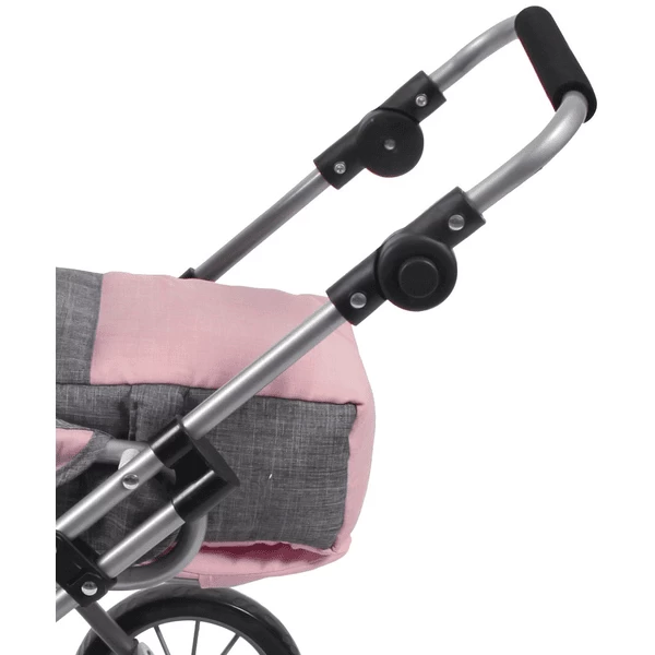 BAYER CHIC 2000 Combi poppenwagen LENI Melange grijs-roze BAYER CHIC 2000 Combi Poppenwagen LENI Melange Grijs-roze -SpeelgoedKorting Winkel bayer chic 2000 combi poppenwagen leni melange grijs roze a355163 4