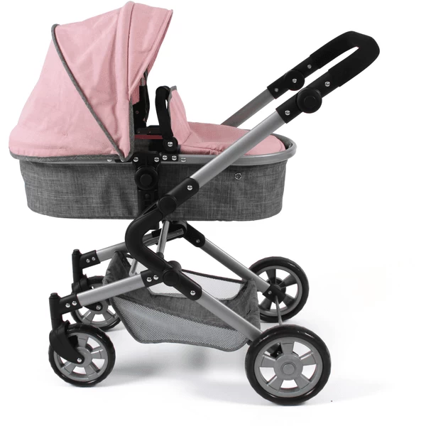 BAYER CHIC 2000 Combi Poppenwagen Lia Melange grijs-roze BAYER CHIC 2000 Combi Poppenwagen Lia Melange Grijs-roze -SpeelgoedKorting Winkel bayer chic 2000 combi poppenwagen lia melange grijs roze a281692 1