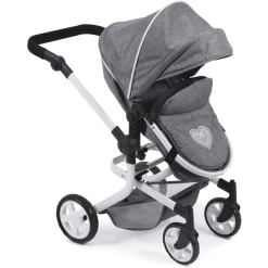 BAYER CHIC 2000 Combi-Poppenwagen MIKA Jeans Grey -SpeelgoedKorting Winkel bayer chic 2000 combi poppenwagen mika jeans grey a242774 3