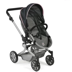 BAYER CHIC 2000 Combi Poppenwagen "MIKA" Melange Grijs-navy -SpeelgoedKorting Winkel bayer chic 2000 combi poppenwagen mika melange grijs navy a296785 3