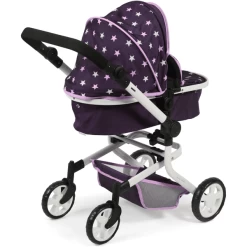 BAYER CHIC 2000 Combi Poppenwagen MIKA Stars Lila -SpeelgoedKorting Winkel bayer chic 2000 combi poppenwagen mika stars lila a271267 2