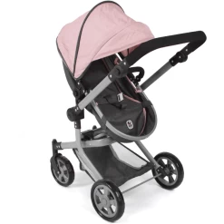 BAYER CHIC 2000 MIKA Gemêleerde Poppenwagen Antraciet-roze -SpeelgoedKorting Winkel bayer chic 2000 mika gemeleerde poppenwagen antraciet roze a355318 3