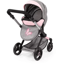 Bayer Design Combi Poppenwagen Xeo Grijs/Roze 4 Bayer Design Combi Poppenwagen Xeo Grijs/Roze -SpeelgoedKorting Winkel bayer design combi poppenwagen xeo grijs roze a372066 4