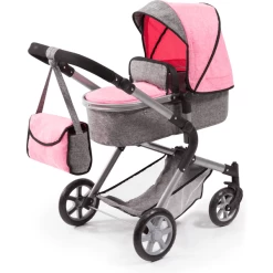 Bayer Design Poppenwagen City Neo Grijs/roze