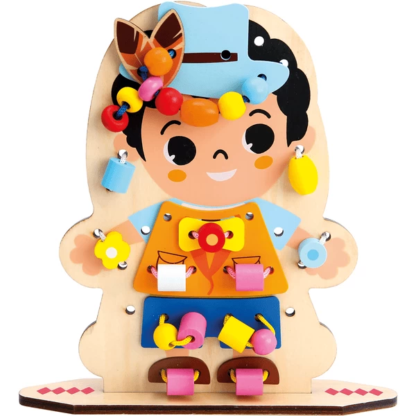 Bino Eerste houten rijgspel, aankleedplezier Bino Eerste Houten Rijgspel, Aankleedplezier -SpeelgoedKorting Winkel bino eerste houten rijgspel aankleedplezier a360502 1