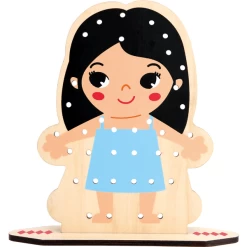 Bino Eerste Houten Rijgspel, Aankleedplezier 3 Bino Eerste Houten Rijgspel, Aankleedplezier -SpeelgoedKorting Winkel bino eerste houten rijgspel aankleedplezier a360502 3