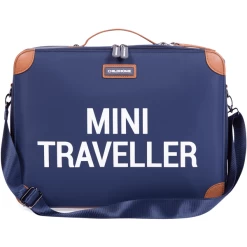CHILDHOME Kinderkoffer Mini Traveller Marine / Wit -SpeelgoedKorting Winkel childhome kinderkoffer mini traveller marine wit a301534 4