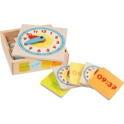 Goki Leren Klok In Houten Doos -SpeelgoedKorting Winkel goki leren klok in houten doos a325282 2
