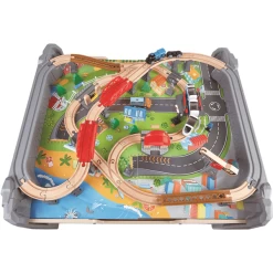 Hape Treinlandschap Met Batterij-aangedreven Locomotief, 70 Stuks -SpeelgoedKorting Winkel hape treinlandschap met batterij aangedreven locomotief 70 stuks a315449 3