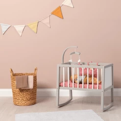 MUSTERKIND ® Poppenwieg Viola Grijs/wit/oud Roze -SpeelgoedKorting Winkel musterkind poppenwieg viola grijs wit oud roze a326743 4