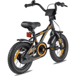 PROMETHEUS BICYCLES ® Kinderfiets 12" In Zwart Mat & Orange Vanaf 3 Jaar Met Zijwieltjes -SpeelgoedKorting Winkel prometheus bicycles kinderfiets 12 in zwart mat amp orange vanaf 3 jaar met zijwieltjes a311938 3