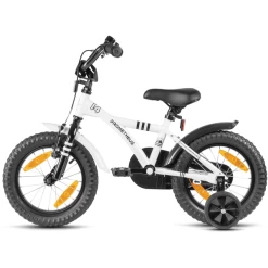 PROMETHEUS BICYCLES ® Kinderfiets 14" In Wit & Zwart Vanaf 3 Jaar Met Zijwieltjes -SpeelgoedKorting Winkel prometheus bicycles kinderfiets 14 in wit amp zwart vanaf 3 jaar met zijwieltjes a311940 2