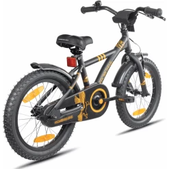 PROMETHEUS BICYCLES ® Kinderfiets 16", Zwart Mat Orange Met Zijwieltjes -SpeelgoedKorting Winkel prometheus bicycles kinderfiets 16 zwart mat orange met zijwieltjes a376051 3