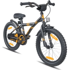 PROMETHEUS BICYCLES ® Kinderfiets 18" Zwart-Matt Orange