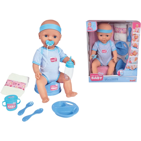 SIMBA New Born Baby Babypop Jongetje 43 cm SIMBA New Born Baby Babypop Jongetje 43 Cm -SpeelgoedKorting Winkel simba new born baby babypop jongetje 43 cm a280823 1