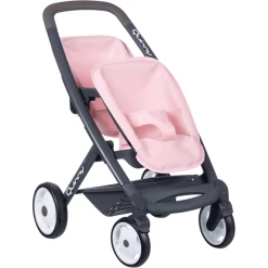Smoby Quinny Tweeling Sport Poppenwagen Roze/grijs